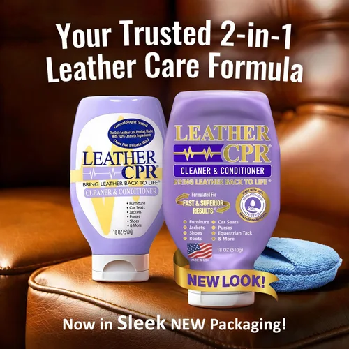 Miniatura 9 de Limpiador y acondicionador de cuero Leather CPR 18oz - Limpia, acondiciona, restaura y protege muebles de cuero, bolsos, asientos de coche