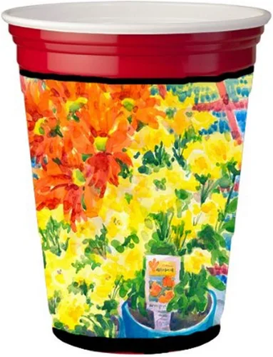 Miniatura 27 de Caroline's Treasures 6015LITERK Flower – Bird of Paradise Botella de vino Hugger Botella Enfriador de Frigorífico Hugger Funda Abrazadora Lavable a