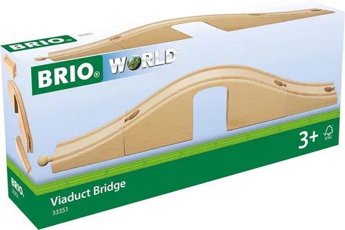 Miniatura 7 de Brio 33772 Paquete especial de rieles 50 piezas de pistas de madera y accesorios de tren para niños de 3 años en adelante y puente de viaducto