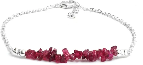 Gempires Natural Chips Bar Bracelet, Energy Healing Crystals, Birthday, Gift for Her, Gemstone Jewelry 8 inch
