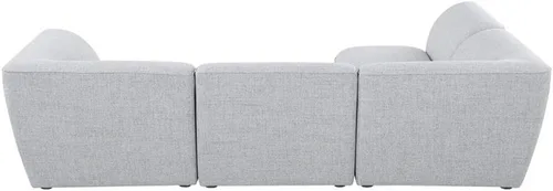 Miniatura 8 de Meridian Furniture Miramar Collection Modern Seccional modular tapizado con textura de lino contemporáneo, 109 pulgadas de ancho x 71 pulgadas