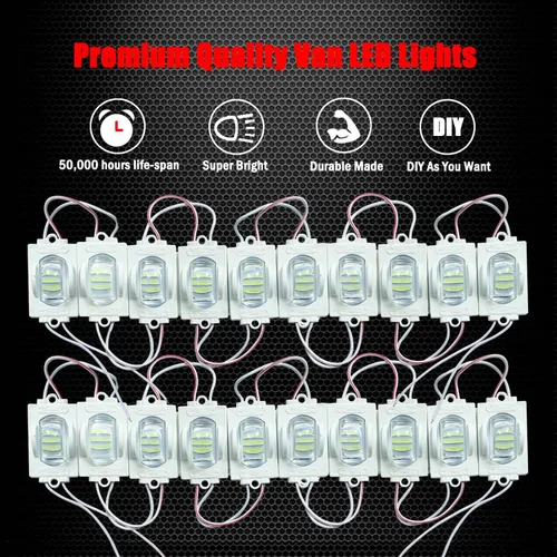 Miniatura 6 de Ampper Luz LED interior de furgoneta de 12 V, 20 vainas, color blanco