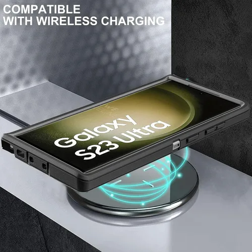 Miniatura 7 de Funda para Samsung Galaxy S23 Ultra, S23 Ultra con protector de pantalla de TPU flexible autorreparable [2 unidades], funda resistente 3 en 1
