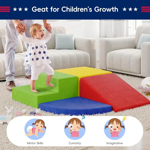 Miniatura 5 de TOLEAD Bloques Grandes de Escalada para Bebés 4 piezas Juguetes de Escalada para Niños Pequeños - Equipo de Gimnasio de Juego de Espuma Suave
