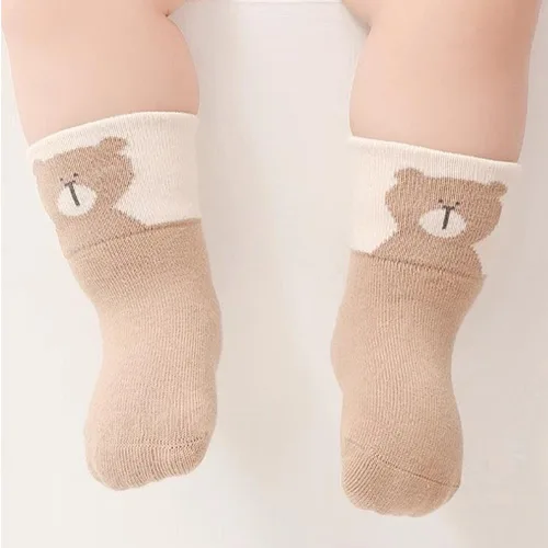 Miniatura 4 de Calcetines de tobillo antideslizantes para bebé, 5 pares de calcetines transpirables para niños pequeños, elásticos, antideslizantes, para 1-3 años