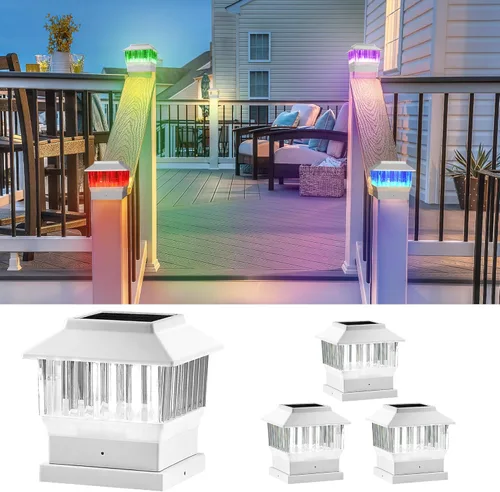 Miniatura 22 de Luces para postes de valla, 25 lúmenes, luz solar para postes de madera, se adapta a postes de madera de 4 x 4 o más grandes con base de 4 x 6, luz