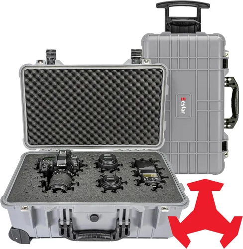 Eylar Estuche rígido de 22 pulgadas con rodillo de mano con espuma Ragar XP Crosslink reconfigurable y reutilizable, impermeable, a prueba de golpes
