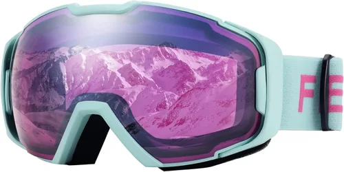 Miniatura 11 de FEISEDY Ski Goggles, OTG Snow Sport Goggles for Adult Youth, Anti-Fog UV400 Protection Bendable Dual-Lenses B2961