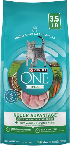 Miniatura 14 de Purina ONE Natural, Bajo en Grasa, Control de Peso, Alimento Seco para Gatos de Interior, +Plus Ventaja para Interiores - Bolsa de 22 lb