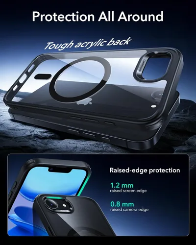 Miniatura 4 de ESR Funda para iPhone 17e/iPhone 16e, compatible con MagSafe, protección de grado militar a prueba de golpes, parte trasera resistente a los claro
