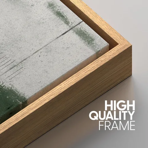 Miniatura 527 de SIGNWIN Lienzo enmarcado para pared, arte con pinceladas de flujo neutro en tonos beige abstractos, ilustraciones, arte moderno, decorativo