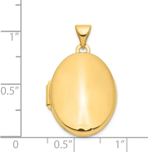 Miniatura 4 de Colgante ovalado de oro amarillo de 14 quilates, 1.181in x 0.827in, Metal