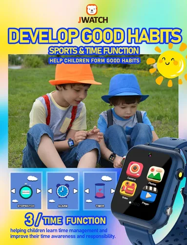 Miniatura 3 de Reloj inteligente para niños, con 10 historias, 24 juegos de rompecabezas, podómetro, despertador, relojes para niños, juguetes para 6, 7, 8, 9, 10