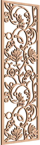 Miniatura 134 de 9 3/8"W x 24 3/8"H x 1/4"T Caspio Decorativos Paneles De Pared De Madera De Calado, Roble Rojo rojo (Red Oak)