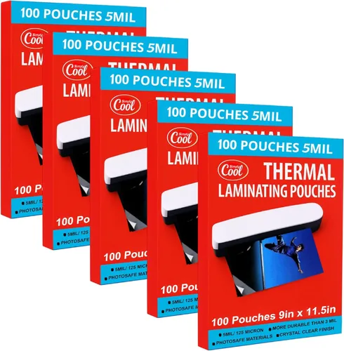 Miniatura 9 de Hojas de laminación térmica de 0.2 fl oz (225 unidades) tamaños de cartas, fotos, tarjetas, tarjetas de notas, tarjeta de identificación y tarjetas