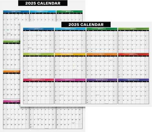 Miniatura 9 de Calendario de escritorio completo 2024 - Planificador de 12 meses de tamaño grande de 11 x 17" - Reversible vertical/horizontal de 2 caras - Impreso