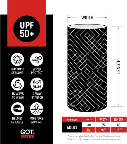 Miniatura 4 de GOT Sports UPF 50+ Bufanda de Pesca para Cuello - Máscara Facial UV de Protección Solar para Hombres y Mujeres - Cubierta Facial Camo SPF Gator