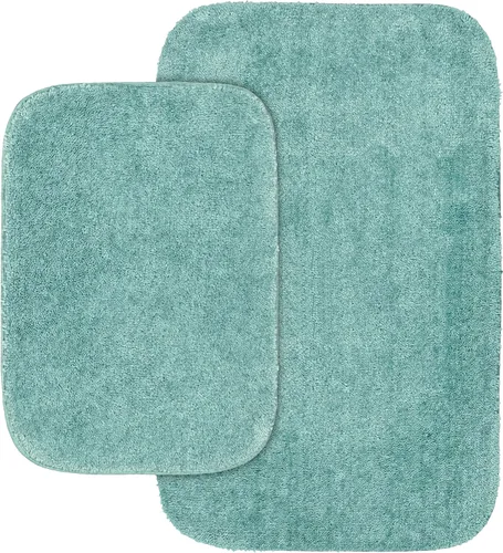 Miniatura 24 de Garland Rug 2 alfombras de baño tradicionales de nailon lavables color morado (17 x 24 pulgadas, 21 x 34 pulgadas), suaves, absorbentes y elegantes