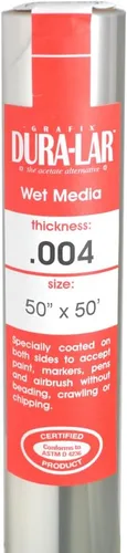 Miniatura 55 de Grafix Dura-Lar Película de 0.002", Ultra Transparente, Brillante 40" x 50', Material, Alternativa de Mylar/Acetato para, Plantillas y Plantillas