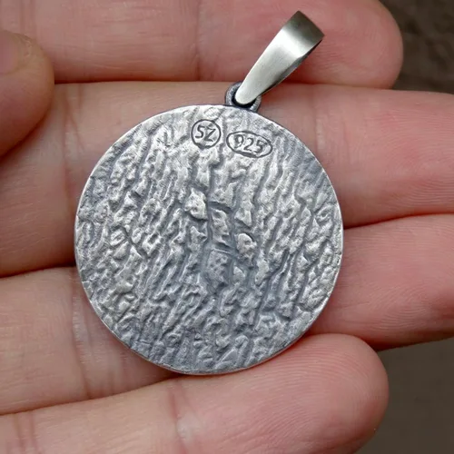 Miniatura 5 de Jesus Christ Pendant Sterling Silver 925 Religious Handmade Jewelry