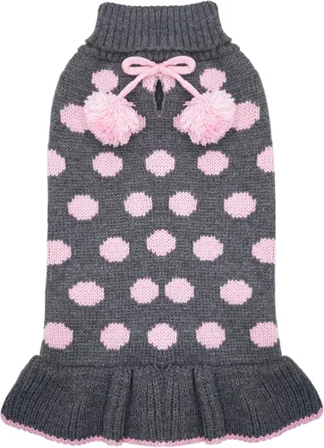 Miniatura 10 de KYEESE Suéter para Perros para Perros Pequeños, abrigos cálidos para mascotas, ropa para perros de otoño e invierno, vestido con agujero para la 06#