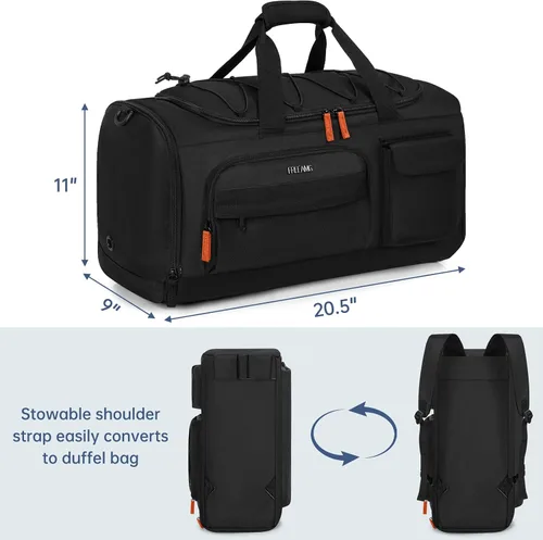 Miniatura 3 de Bolsa de gimnasio para mujeres y hombres, bolsa de viaje deportiva de 33 litros con compartimento para zapatos, bolsa antirrobo para fin de semana