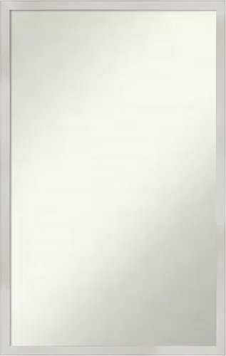 Miniatura 19 de Amanti Art Espejo de baño plateado para sobre el fregadero, 33 x 45 pulgadas, espejo de tocador rectangular blanco plateado y plateado, marco
