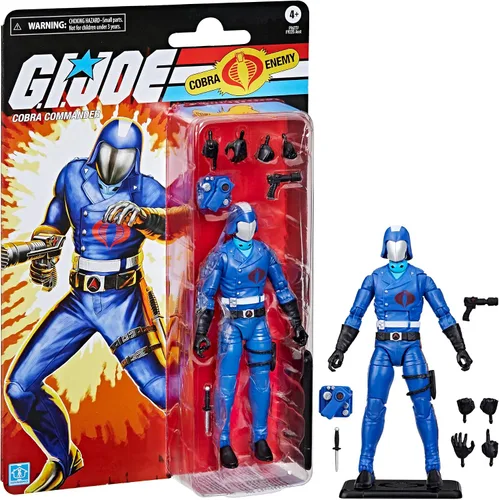 Miniatura 11 de G.I. Joe Classified Series Retro Cardback Cobra Commander, figura de acción coleccionable de 6 pulgadas con 8 accesorios