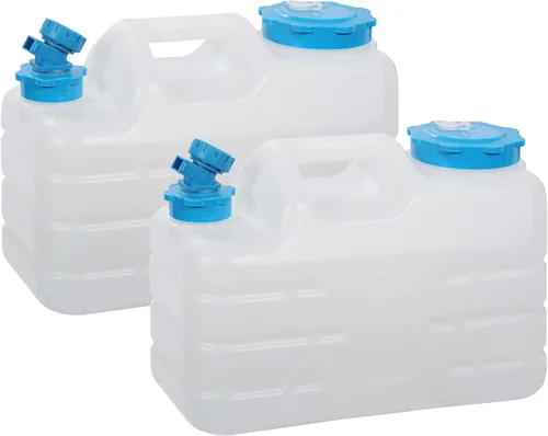 Miniatura 23 de REDCAMP Contenedor de agua portátil de 4 galones/15L con espiga, jarras de agua para camping, tanque de agua, almacenamiento portátil de agua