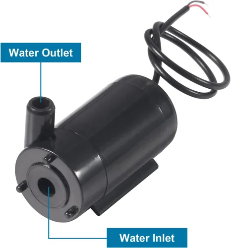 Miniatura 2 de 4 unids mini bomba de agua DC 3V 5V 120L/H bajo ruido motor bomba micro sumergible mini bomba de agua peceras fuente acuario motor sin escobillas