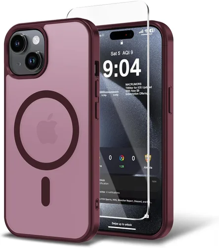 Miniatura 138 de Funda para iPhone 11 con protector de pantalla, compatible con MagSafe, ultra delgada, translúcida, mate, a prueba de golpes, color negro