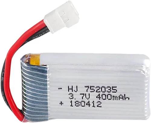 Miniatura 2 de 2 unids 3.7 V 400 mAh 20C 752035 batería recargable Lipo con cargador USB para Hubsan X4 H107 JXD 385 MJX F47 F48 DFD F180 Quadcopter RC Drone
