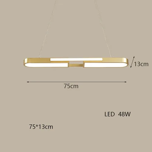 Miniatura 5 de Genérico Araña moderna, Lámpara LED de atenuación de la mesa de comedor de hierro forjado ovalada luces colgantes rectángulo restaurante colgante