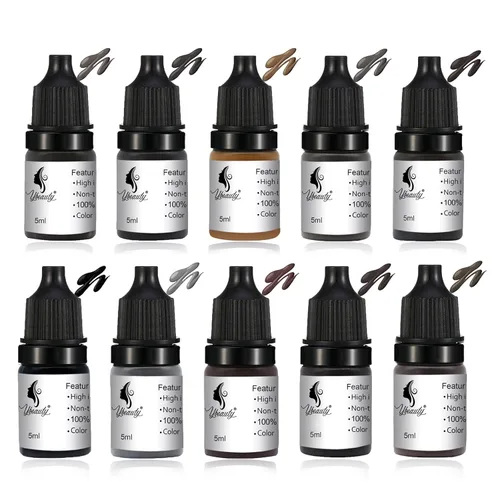 Miniatura 3 de Kit permanente de lápiz de tatuaje de maquillaje de cejas para máquina de tatuaje delineador de ojos de cejas con 15 agujas de cartucho Microblading