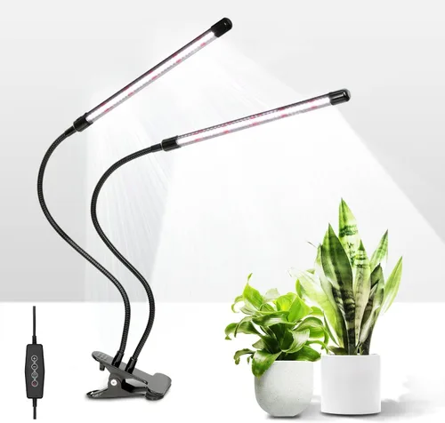 Miniatura 32 de iPower - Lámpara LED de crecimiento con espectro completo para plantas de interior, cuello de cisne ajustable, 2/3 modos de luz y 5/10 niveles rojo