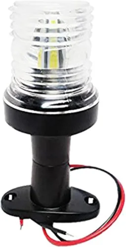 Miniatura 8 de Pactrade Marine 12V Luz de navegación para bote, yate, pontón, luz de anclaje, 360 grados, omnidireccional, naturaleza, LED blanco, resistente a