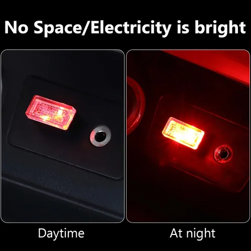 Miniatura 4 de 7 piezas de mini luces LED USB para interior del automóvil, luces LED USB para atmósfera, enchufable, 5 V, luz USB universal, kit de iluminación