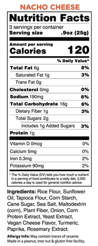 Miniatura 3 de Wai Lana Chips Rice Crisps - Queso Nacho, sin gluten, vegano, sin OMG, 2.65 oz (12 unidades)