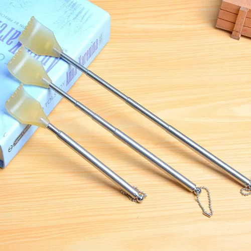 Miniatura 2 de Rascador de metal manual extensible retráctil para la espalda, 2 piezas