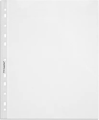 Miniatura 3 de TYH Supplies Paquete de 50 protectores de hojas antirreflejos para carpeta de 3 anillas, tamaño carta de 8.5 x 11 pulgadas, protectores de página