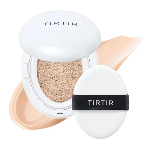 TIRTIR Cojín My Glow Cream | Cobertura natural, hidratante, rocío, acabado brillante, 24 horas de duración, barrera de humedad, cojín coreano,