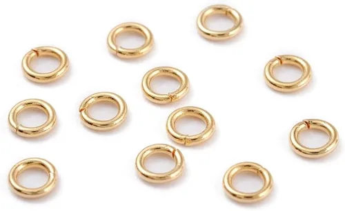 Miniatura 27 de HDSupplies 100 piezas - 4mm de argollas de acero inoxidable 304 de tono negro - Calibre 22 (espesor de 0.6mm)