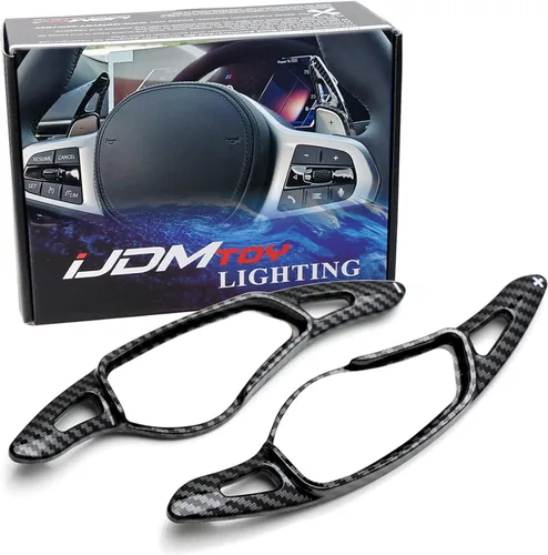 iJDMTOY Extensiones de paleta grandes de fibra de carbono de tejido de sarga compatibles con BMW 3 4 5 7 Series X3 X4 X5 X6 (Gxx Chassis), Toyota