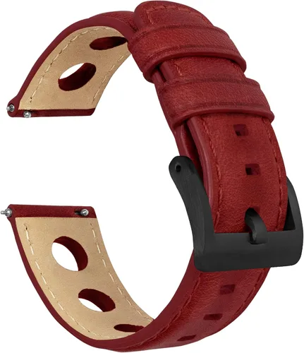 Miniatura 21 de Barton Racing & Rally Horween - Correas de cuero con barras de resorte de liberación rápida integradas, longitud estándar para muñecas de 5 a 8