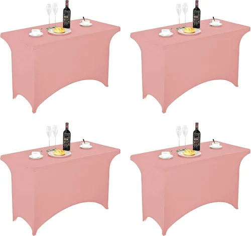 Miniatura 134 de FORLIFE - Funda de mesa de elastano, mantel ajustado de 4 pies para mesas rectangulares, funda elástica para patio, universal para bodas, banquetes