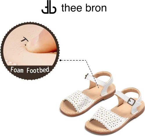 Miniatura 4 de THEE BRON Sandalias de gladiador para niñas pequeñas, zapatos cómodos acolchados para jugar en verano de princesa