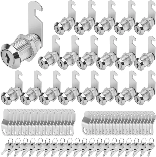 Cylinnda Cerraduras de gabinete con llaves, cerraduras de leva de 1-1/8 pulgadas con llave similar, cerradura de leva de gabinete de calidad para
