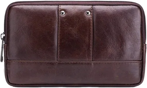 Miniatura 3 de Bolsa de cuero para cinturón de teléfono, bolsa horizontal para hombres, multiusos, con lazo, monedero, monedero, bolsa para teléfono celular