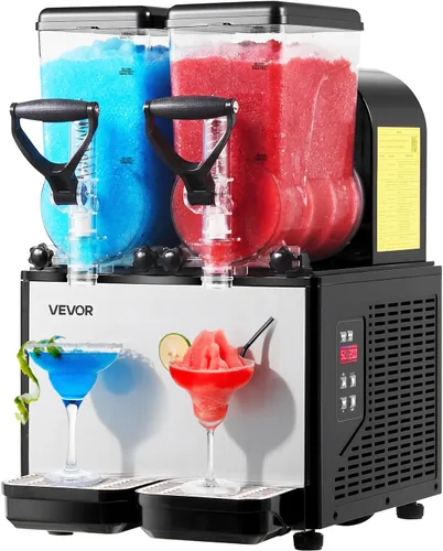 Miniatura 11 de VEVOR Máquina de granizado de 3 litros/100 onzas x 2 tanques para el hogar, no necesita hielo, fabricante de margaritas con autolimpieza
