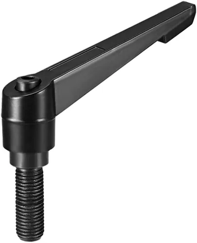 Miniatura 7 de uxcell M8 x 1.260 in Mango de sujeción ajustable Palanca de sujeción Rosca Botón de trinquete macho roscado Perillas de bloqueo Tornillo giratorio